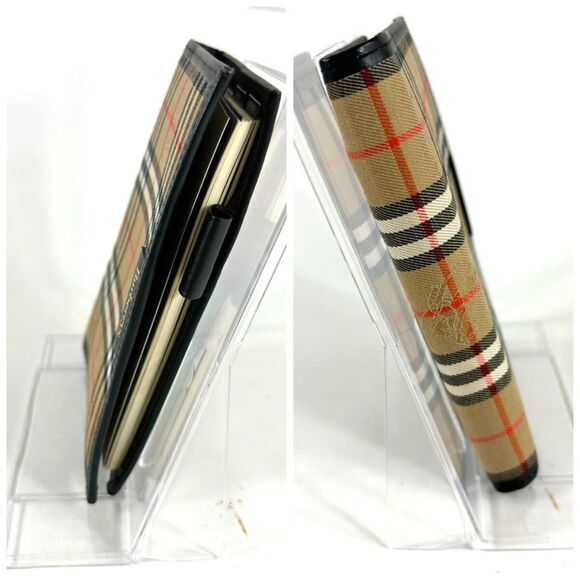 Burberry (Authentic) House Check Brown Nylon Bucket Bag w/ NEW Day Planner, VGUC - Picture 9 of 10